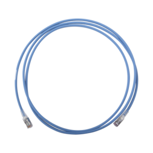 Patch Cord "Skinny" Cat6A Blindado S/FTP, 7ft, Diámetro Reducido 28 AWG, Color Azul