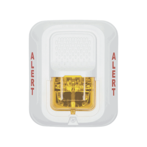 Lámpara Estroboscópica Color Blanco, para Notificación de Alerta, Montaje en Pared, Lente Estroboscópico Color Ámbar, Candelas Seleccionables