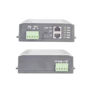 Controlador Solar POE, Entrada 12 Vcd Hasta un Panel Solar de 125 Watts, Salida PoE Pasivo en 24 Vcd Hasta 20 Watts Máximo.
