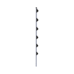 Poste con 6 Aisladores de PASO  para Cerca Electrificada. Tubo Galva. de 1.4m, cal. 18 de 1" Diam. (Sin pintar).