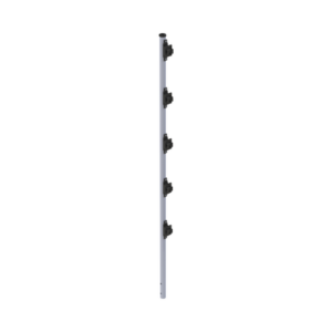 Poste de Paso de 1.2m para Cerca Electrificada.Tubo Galvanizado cal. 18 de 1"Diam. con Tapón y 5 Aisladores Instalados.