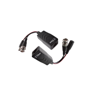 Kit de transceptores activos con conector para alimentación (12V/24VCD/AC) TurboHD para aplicaciones de video por UTP Cat5e/6 en HD. Distancia de hasta 200 m en 4K