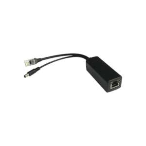 Cable divisor PoE pasivo de 48-55 Vcd @ 12 Vcd, 2 A. Aplicaciones como adaptar micrófonos en cámaras IP