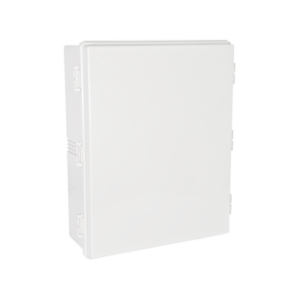 Gabinete de Poliester NEMA 4x Color Gris Uso Exterior/Interior (300 x 400 x 160 mm), Incluye Panel.