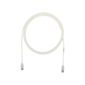 Cable de Parcheo TX6, UTP Cat6, Diámetro Reducido (28AWG), Color Blanco Mate, 7ft