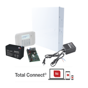Kit de Panel de Alarma VISTA48LA con  Batería de 9Ah, Transformador y Gabinete