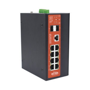 Switch Industrial administrable de 8 puertos Gigabit Ethernet con PoE 802.3af/at y 24V Pasivo + 2 SFP Gigabit, 240 W