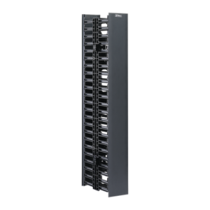 Organizador Vertical Doble NetRunner, para Rack Abierto de 45 Unidades, 6.7in de Ancho, Color Negro