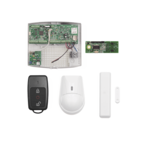 KIT  ALARMA HIBRIDO , PIR, CONTACTO MAGNETICO INALAMBRICOS Y ADAPTADOR ETHERNET
