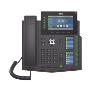 Teléfono IP Empresarial con Estándares Europeos, 20 lineas SIP con pantalla LCD a color, 60 teclas DSS/BLF, puertos Gigabit, IPv6, Opus y conferencia de 3 vías, PoE/DC