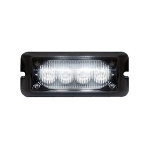 Luz auxiliar brillante con 4 LEDs, color rojo, mica transparente