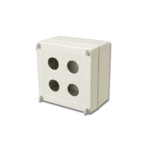 Caja industrial de conexión (Ruggedized), de 4 puertos de cobre o fibra, con protección IP66/IP67 (NEMA 4X)