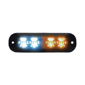 Luz perimetral, 4 LEDs Ultra Brillantes, color ambar / azul