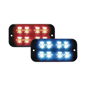 Luz led perimetral multicolor dual  xtp 16 led doble hilera, 12vdc, rojo / azul