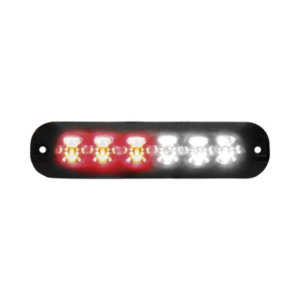 Luz Auxiliar Serie X3705, 6 LEDs Ultra Brillantes, color Rojo / Claro