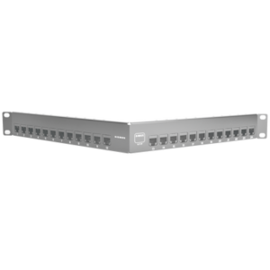 Patch Panel UTP Z-MAX Categoría 6, de 24 puertos, Angulado, 1UR