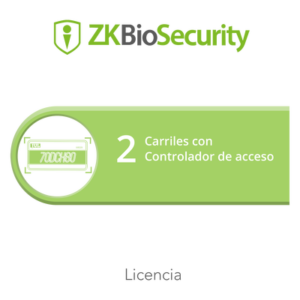 Licencia para ZKBiosecurity para modulo de estacionamiento de 2 carriles utilizando controlador de acceso