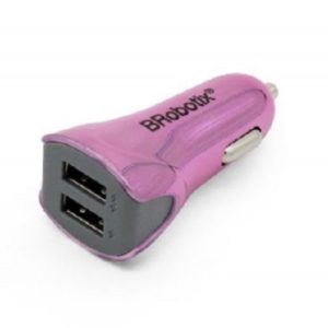 CARGADOR BROBOTIX 2 PTOS USB P/AUTO 963264