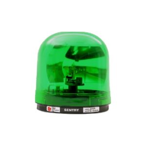 Luz giratoria SENTRY con reflector tipo parabólico, color verde