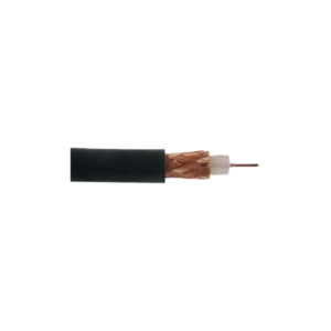 Retazo de 50 Metros de Cable Coaxial RG-59/U, 75 Ohm, Núcleo de Acero Revestido-Cobre, Blindaje en Malla Cobre-Trenzado, Aislante-Polietileno, Forro de PVC.