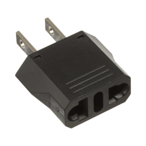 Adaptador de enchufe europea a americano, Calidad PREMIUM @ 6 A ; 110 - 250 Vca