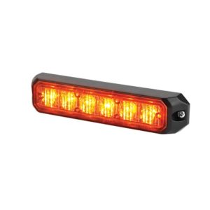 Luz auxiliar de 6 LEDs, 12 Vcd, 1 A, color ámbar