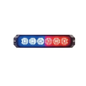 Luz Auxiliar MicroPulse de 6 LED, color Rojo/Azul