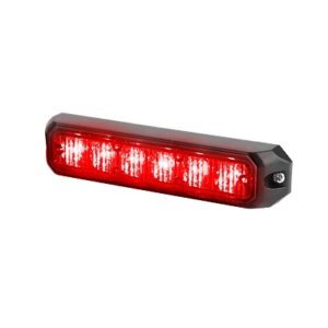 Luz auxiliar de 6 LED?s, 12 Vcd, 1 A. Color Rojo
