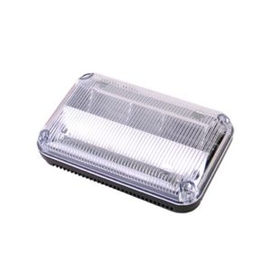 Luz de Advertencia Quadraflare, Mica Transparente, Led color Claro