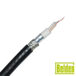 Cable con blindaje duo foll + 86% de malla trenzada estañada 100%, aislante de polietileno.